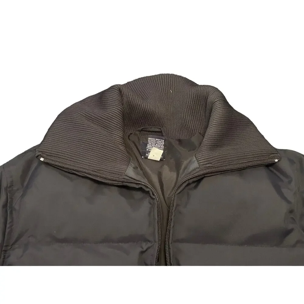 Gap Womens Feather Down Dark Navy Blue Puffer‎ Coat Jacket Full Zip Size Large